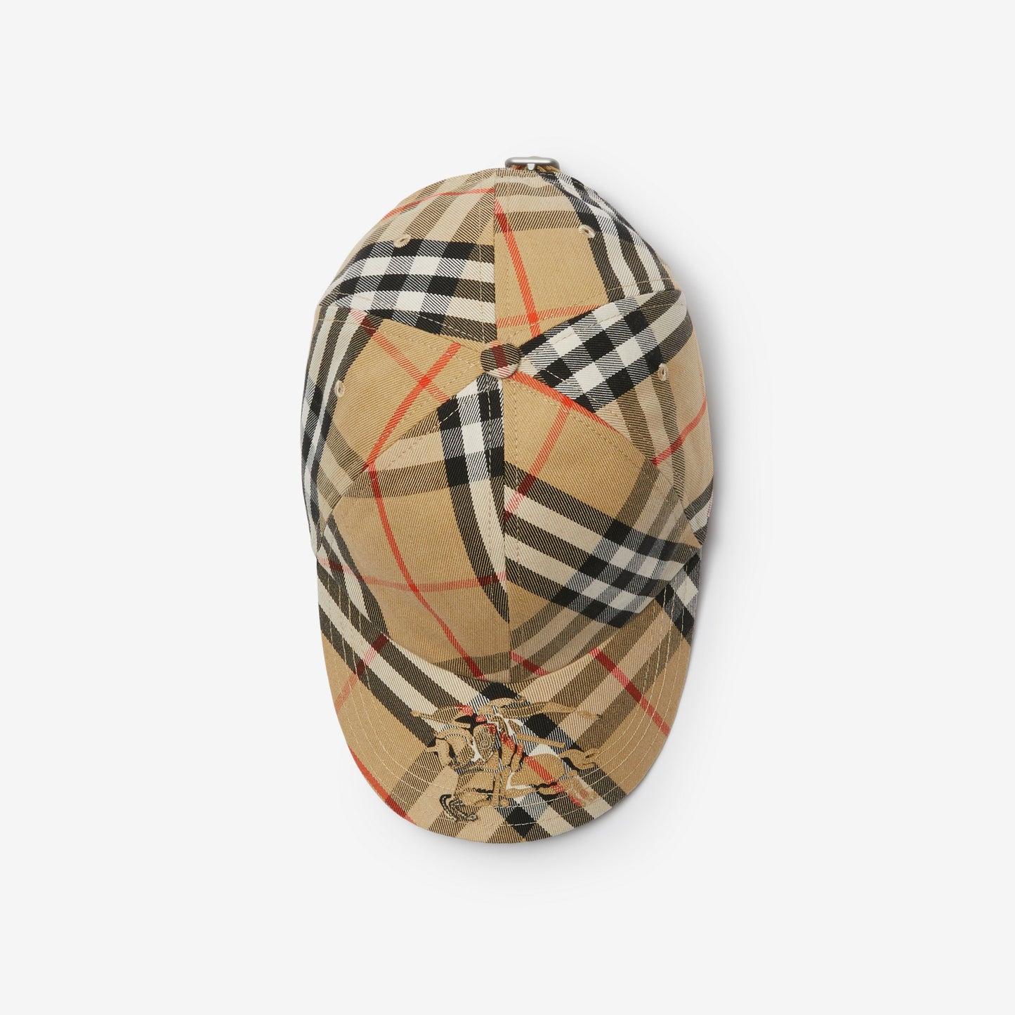 Burberry Check EKD Cotton Blend Baseball Cap