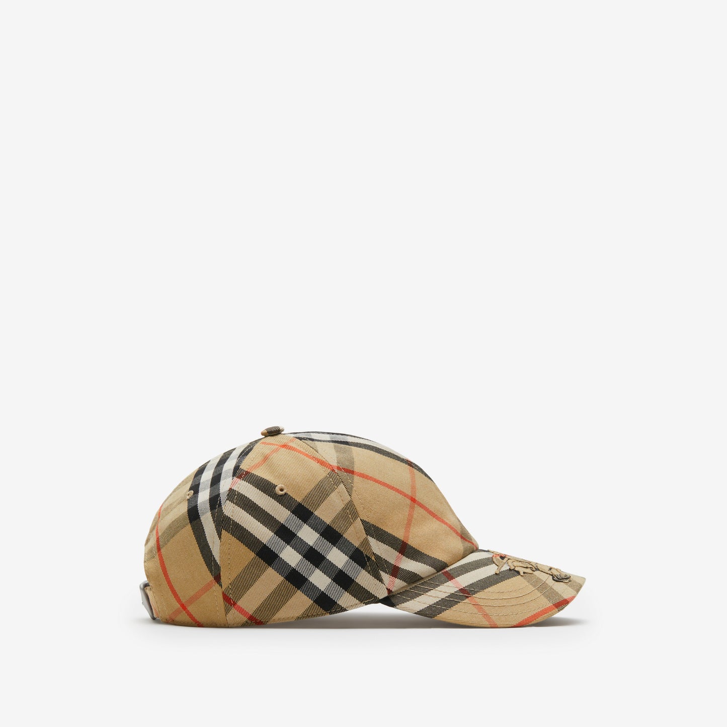 Burberry Check EKD Cotton Blend Baseball Cap