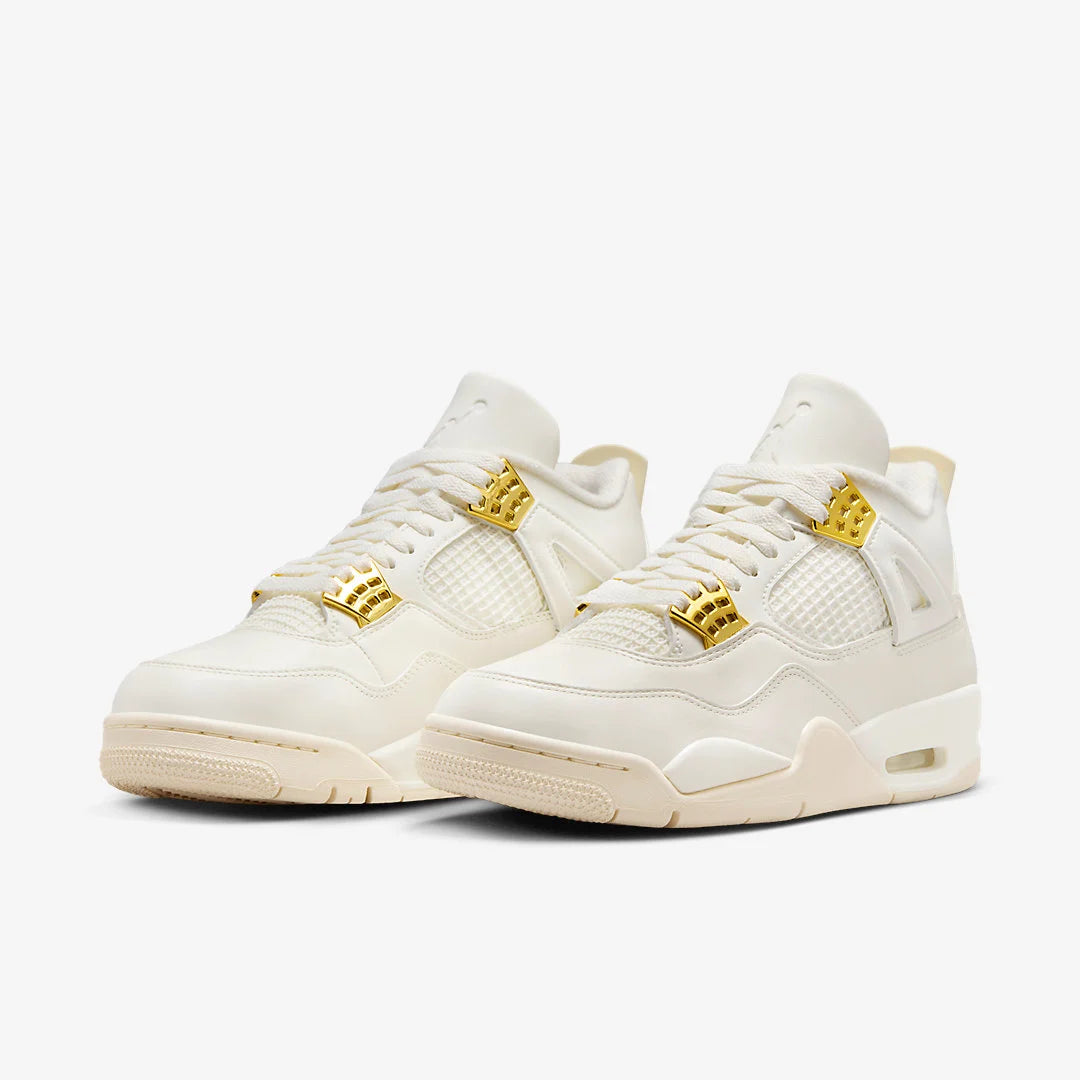 Air Jordan 4 Retro W "White Metallic Gold"