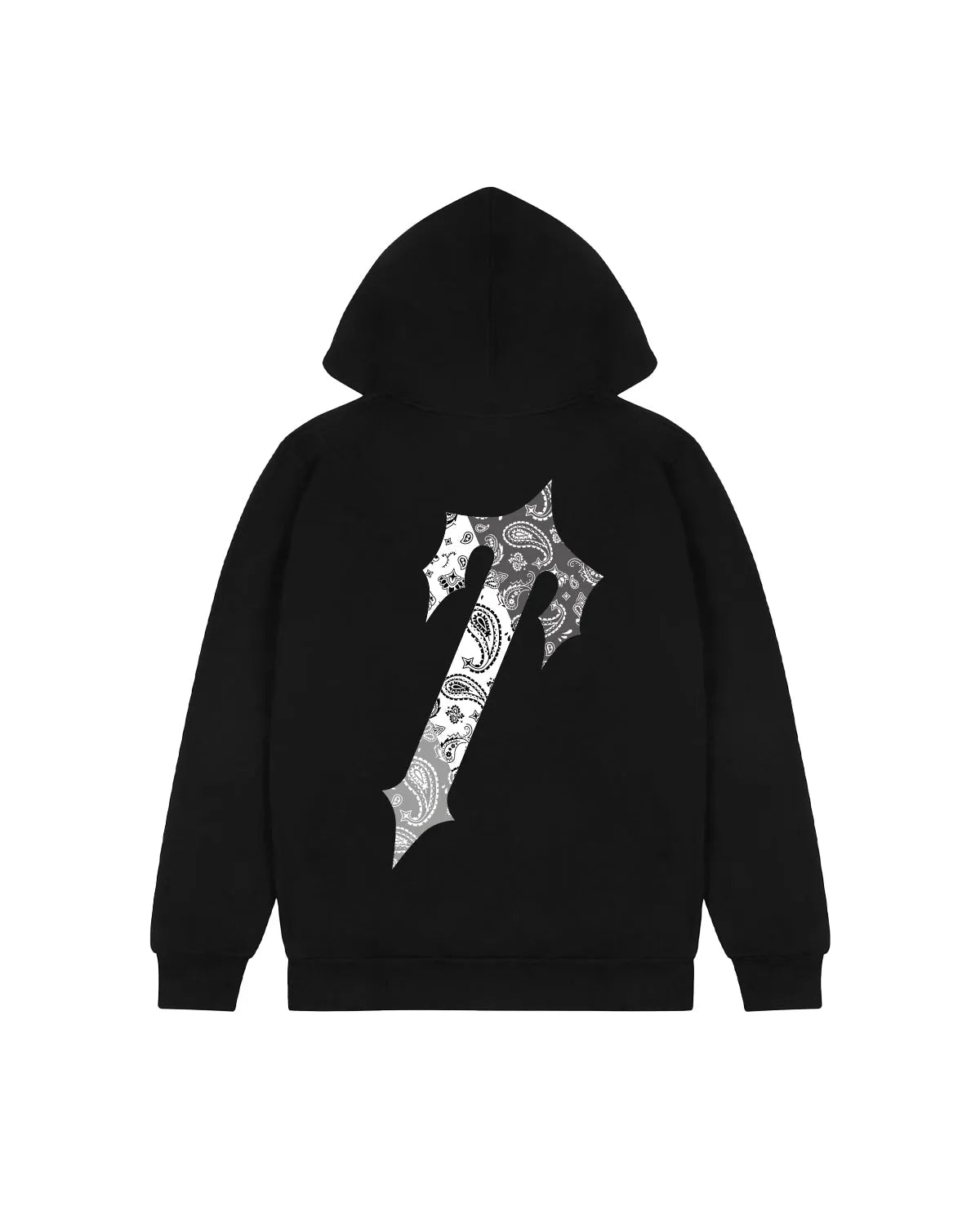 Trapstar Decoded Paisley Monochrome Edition Hoodie Black